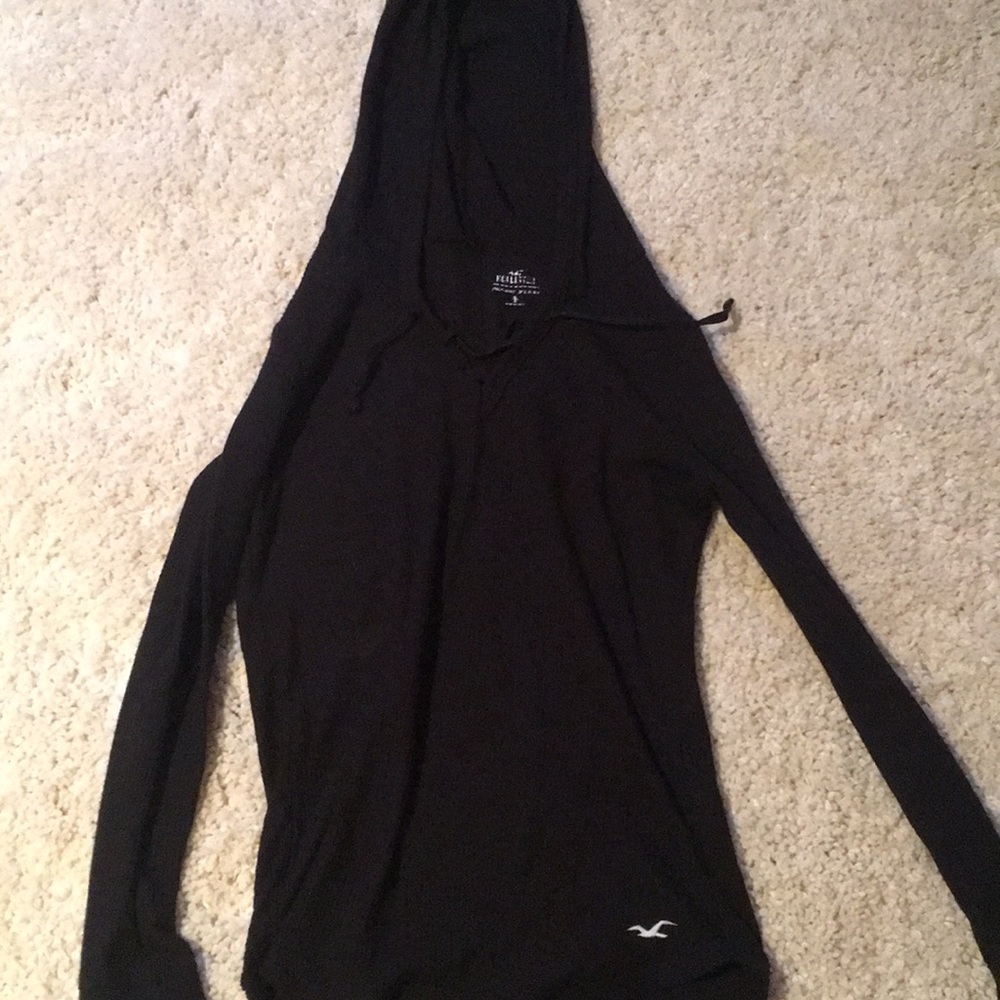 HOLLISTER CROSS STRING HOODED TOP